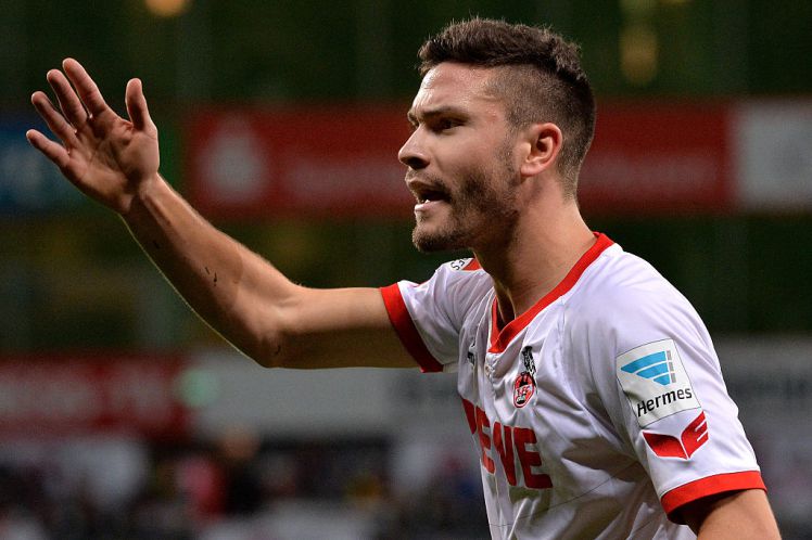 LEVERKUSEN, GERMANY - NOVEMBER 07:  Jonas Hector of Koeln reacts during the Bundesliga match between Bayer Leverkusen and 1. FC Koeln at BayArena on November 7, 2015 in Leverkusen, Germany.  (Photo by Sascha Steinbach/Bongarts/Getty Images)