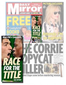 The Daily Mirror front page