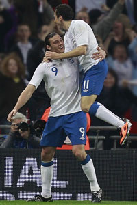 Carroll and Downing celebrating