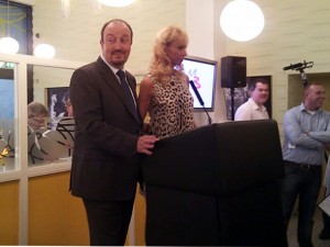 Rafa Benitez and wife Montse at the launch of the Montse Benitez Foundation