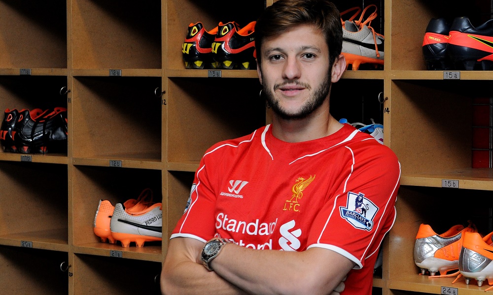 Adam Lallana after signing for Liverpool (Pic; LFC)